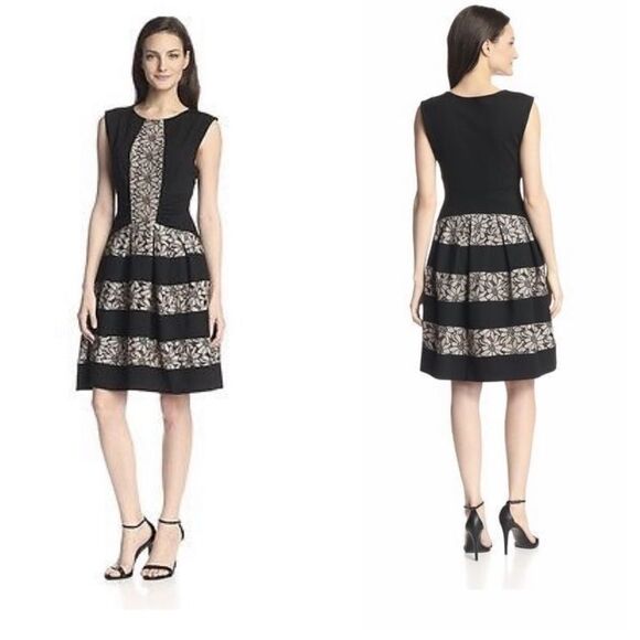 Anthropologie Eva Franco Strata Lace Flare Dress - Picture 1 of 10